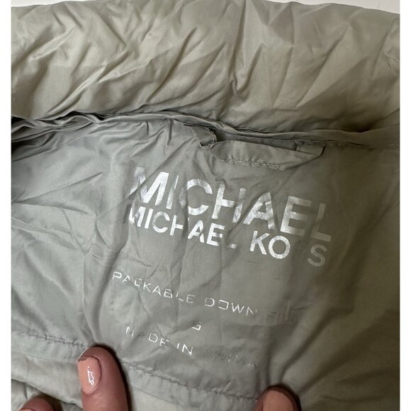 Michael Kors Women’s Packable Down Bomber Gray Jacket Small - Picture 7 of 11